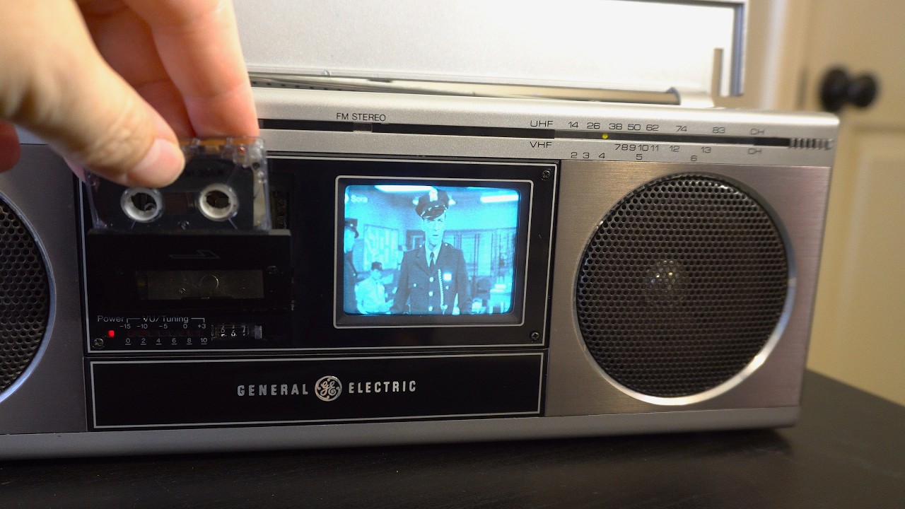 GE Stereo Microcassette TV Boom Box (1982) #кассета #1980-е