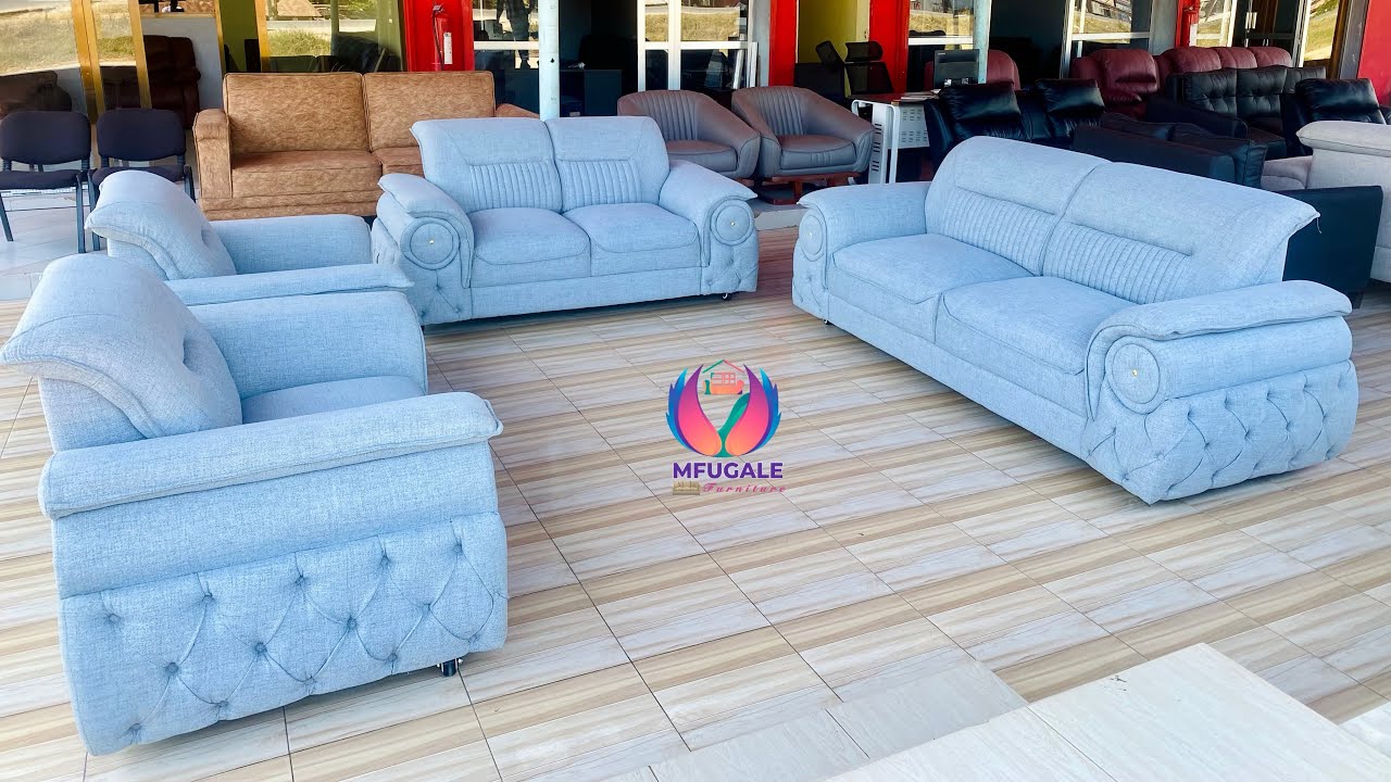 SOFA SET YA 3:2:1:1 YA MATAIRI KUTOKA MFUGALE FURNITURE
