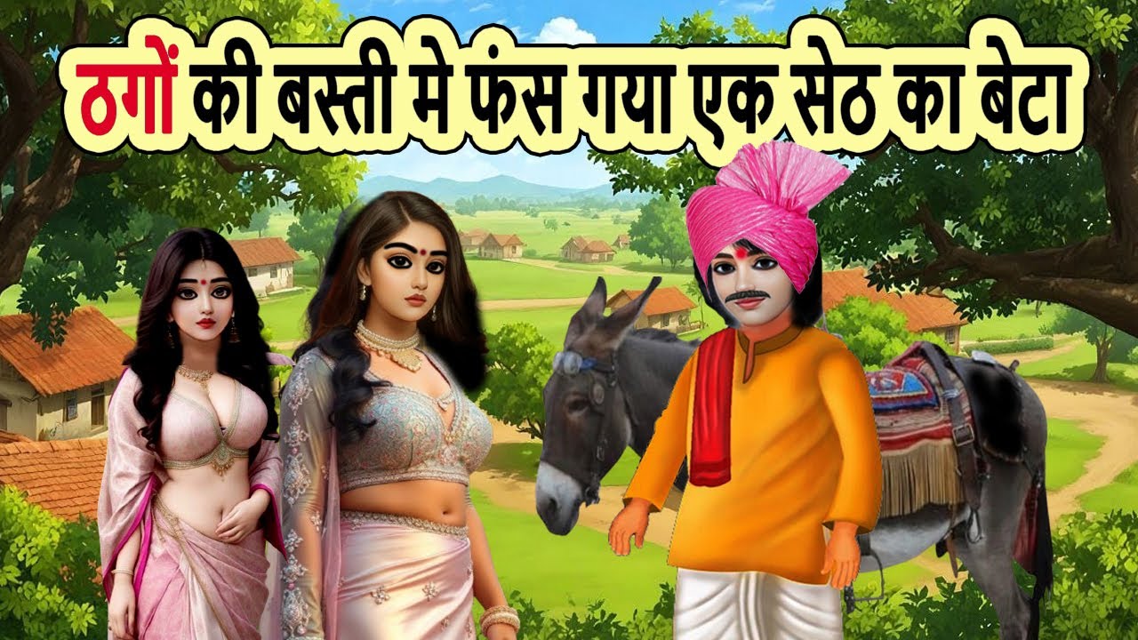 ठगों की बस्ती मे फंस गया एक सेठ का बेटा | cartoon story | hindi kahani | moral story | mann k voice