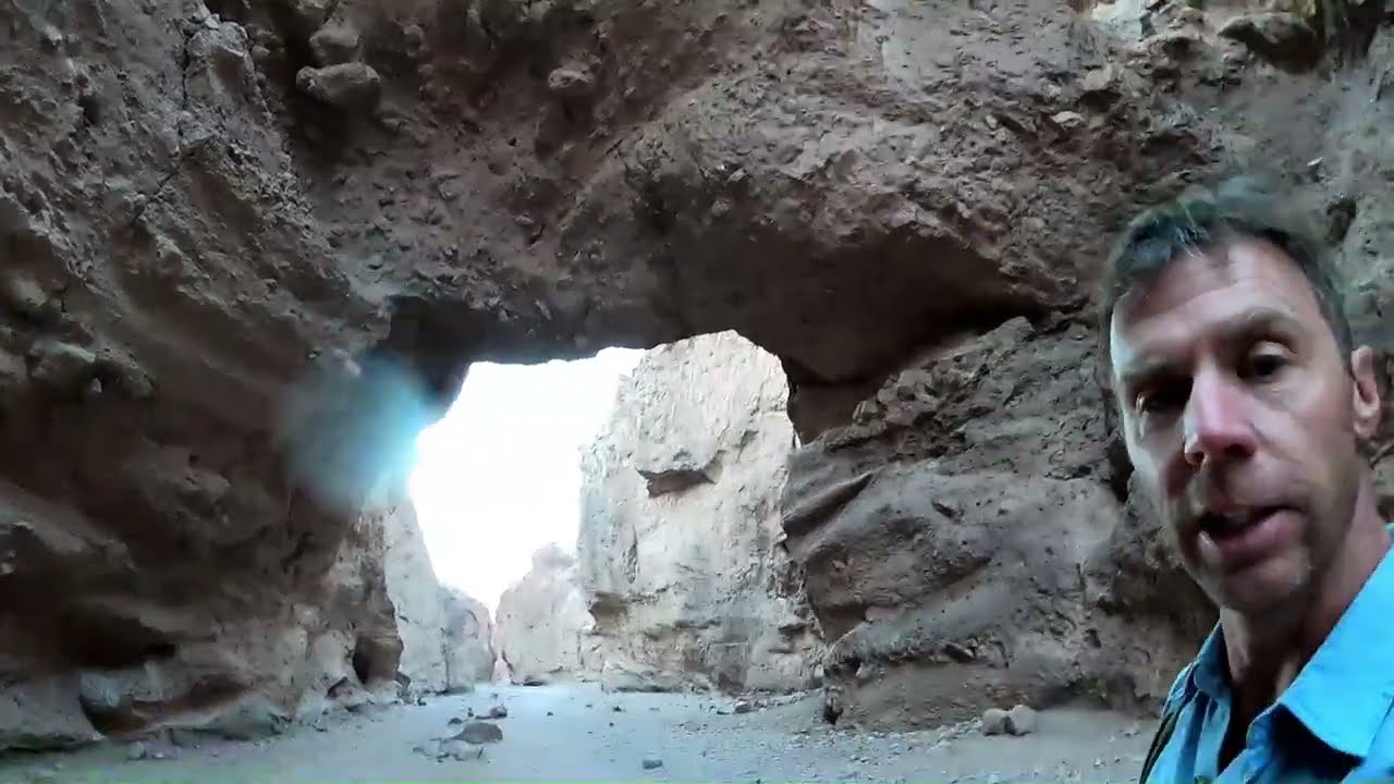 Death Valley's bridge of stone and some impressively exposed faults