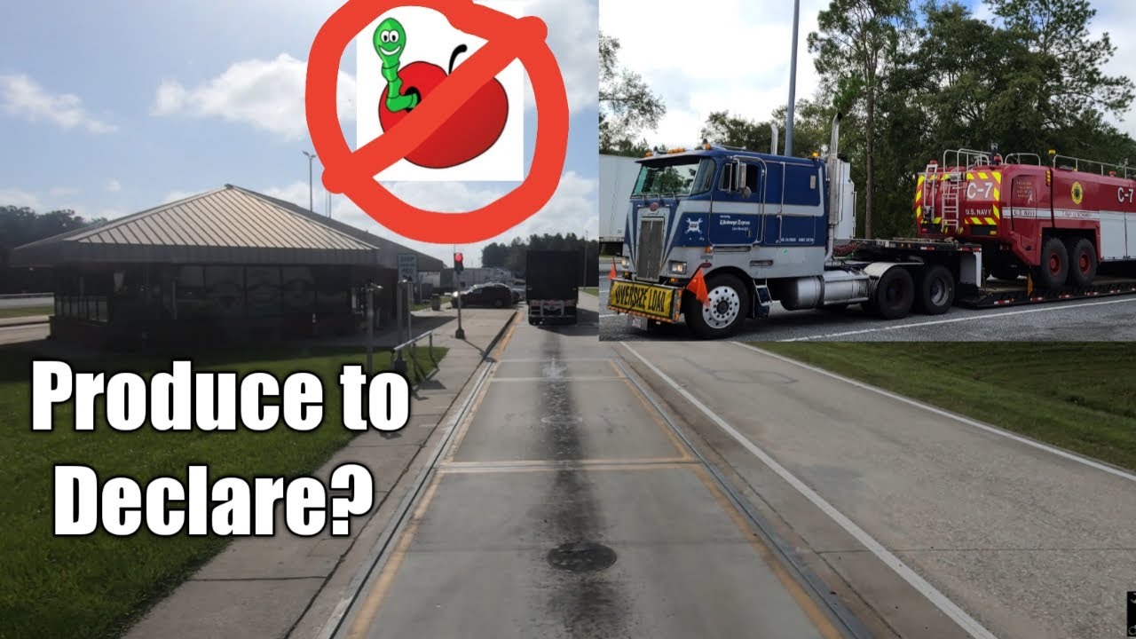 Florida Weigh Station And Agriculture Inspection For Cabover Peterbilt