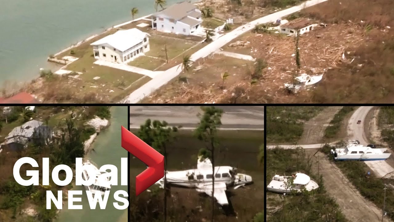 Hurricane Dorian: Aerials show flattened homes, damaged airport on Grand Bahama
