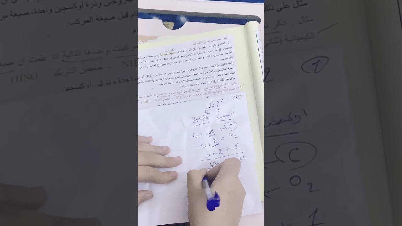  كيمياء شرح موضوع التعبير عن الصيغ الكيميائية صفحه ٤٣ للصف الاول متوسط ❤️
