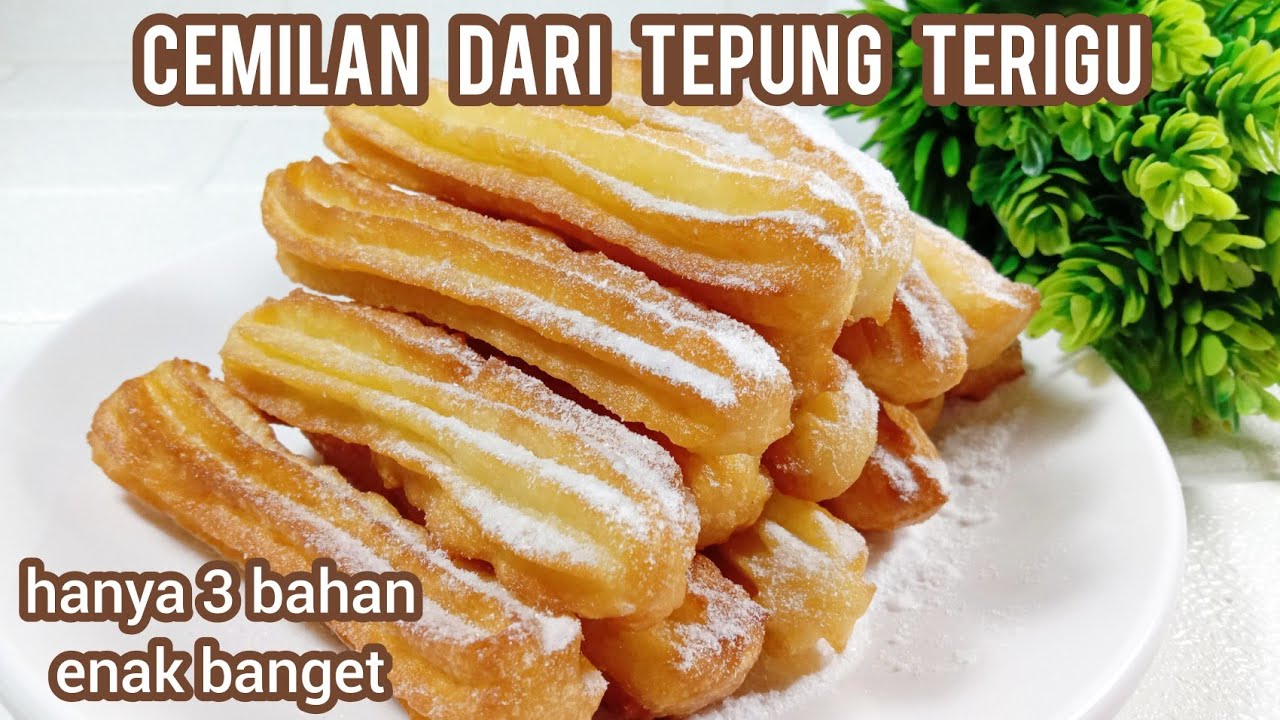 CEMILAN 3 BAHAN SEDERHANA DAN ENAK | OLAHAN TEPUNG TERIGU JADI CEMILAN ENAK