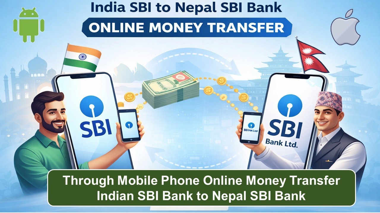 Through Mobile Phone Online Money Transfer Indian SBI to Nepal SBI Bank 