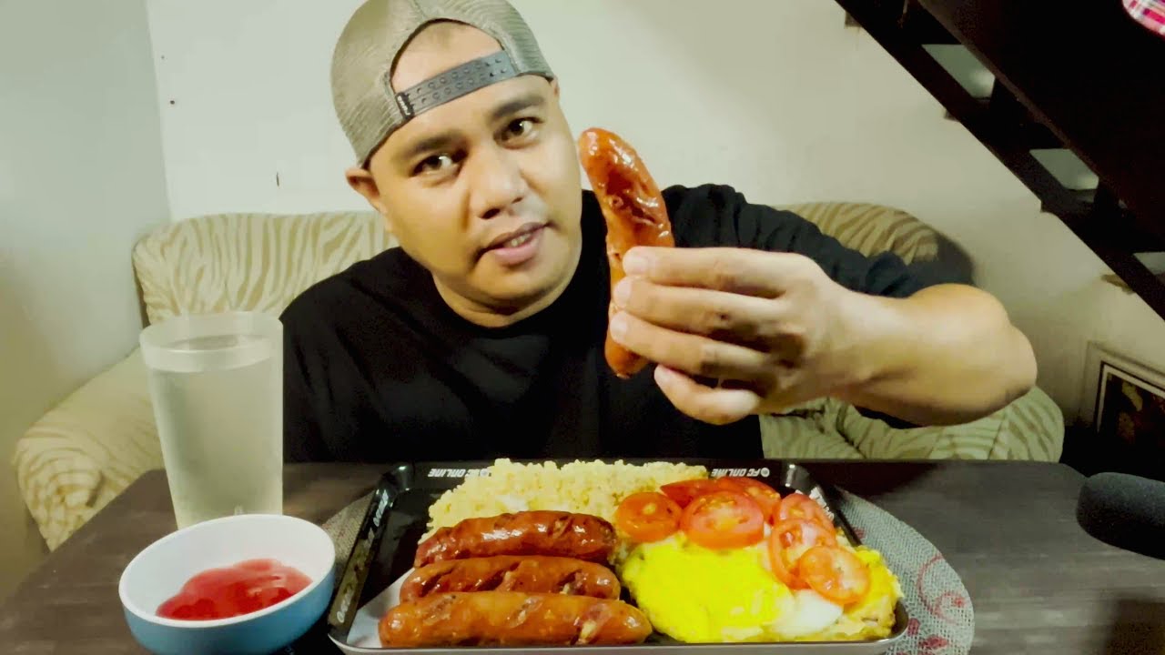 Hungarian Silog Mukbang | Hungarian Sausage, Garlic Rice & Egg | Pinoy Eating Show