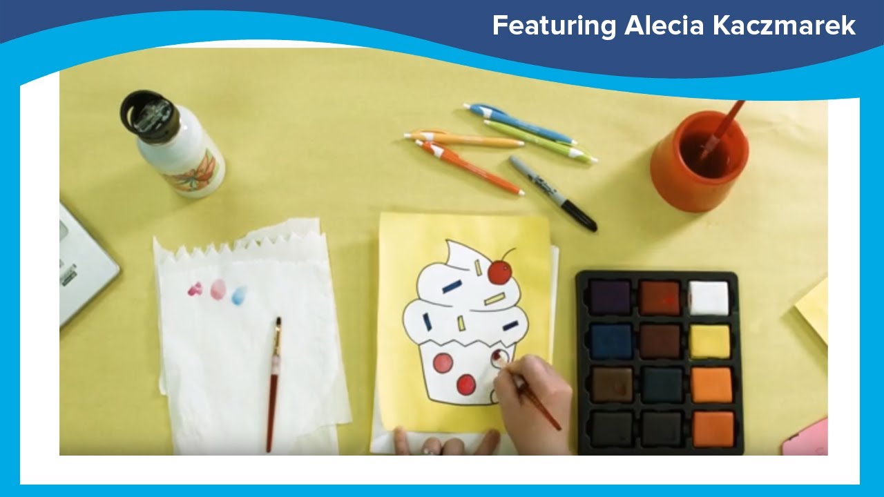 Art Lesson: Elementary School Primary Color Cupcake