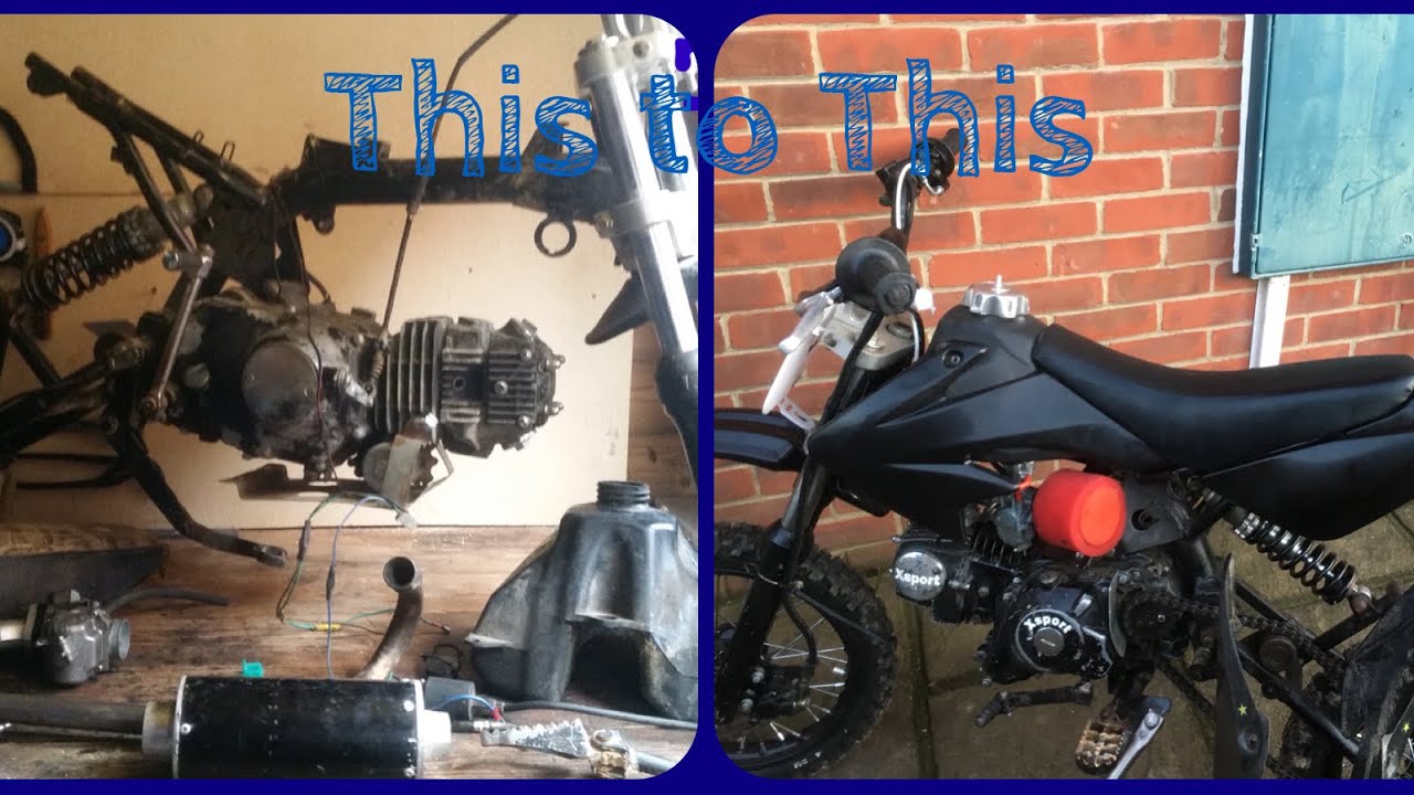 13 year old restores a pile of  junk 110cc pit bike