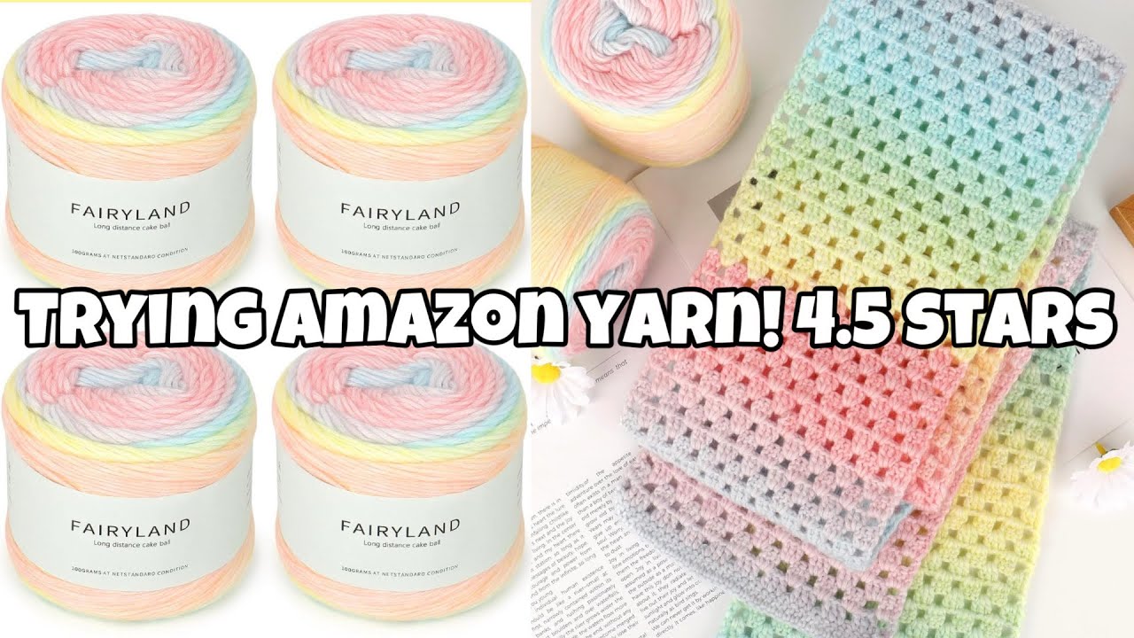 We Tried This Highly Rated Amazon Yarn! Is It Any Good? Yarn Swatches & More! #amazon