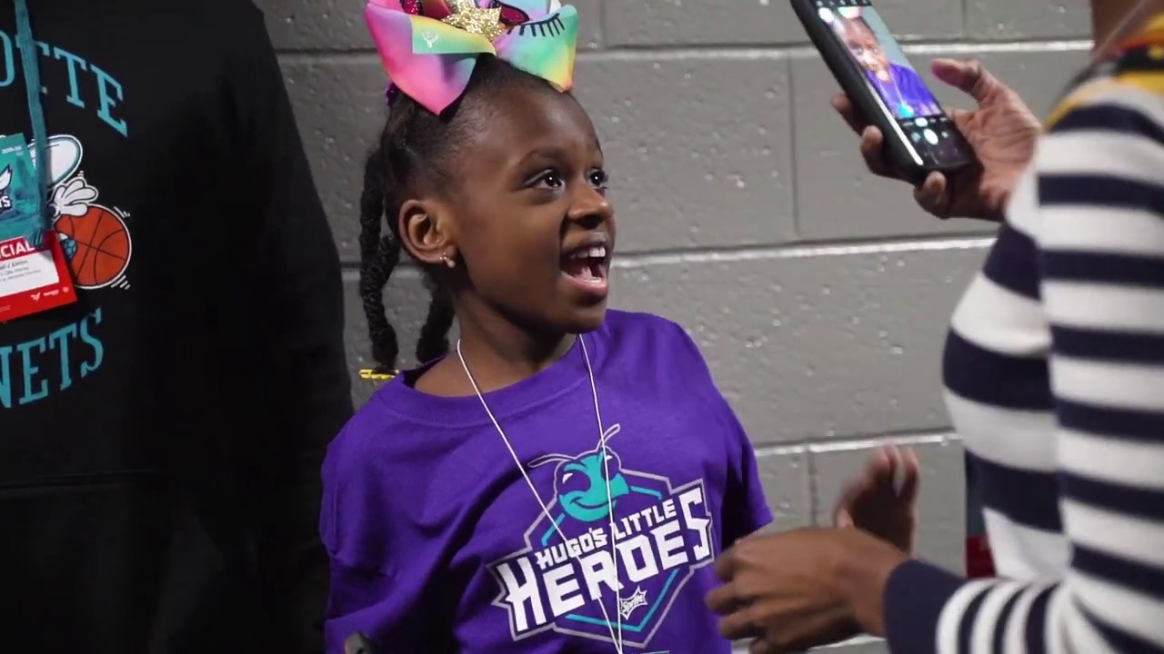 Sydney Alston (Autism Girl) as  NBA Charlotte Hornets Hugo's Little Hero & November 2019 Mighty Bee!