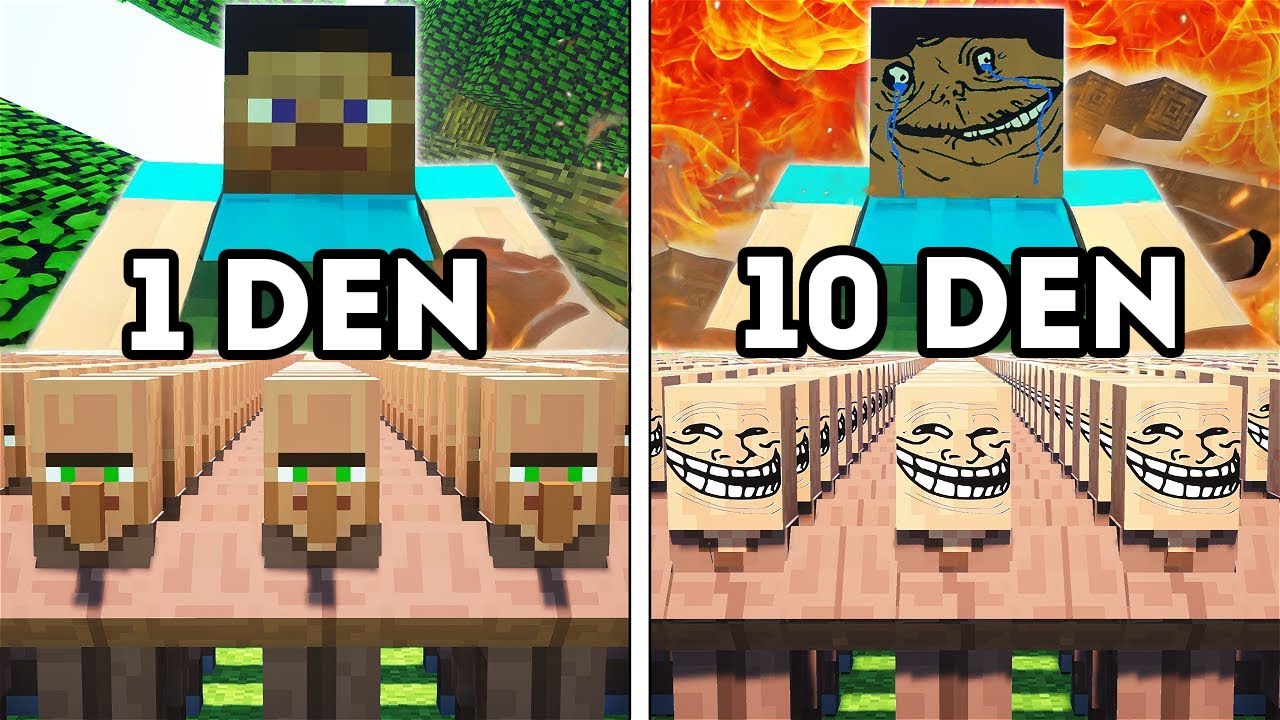 100 Baby Villagerů Přežívá Apokalypsu v Minecraftu!