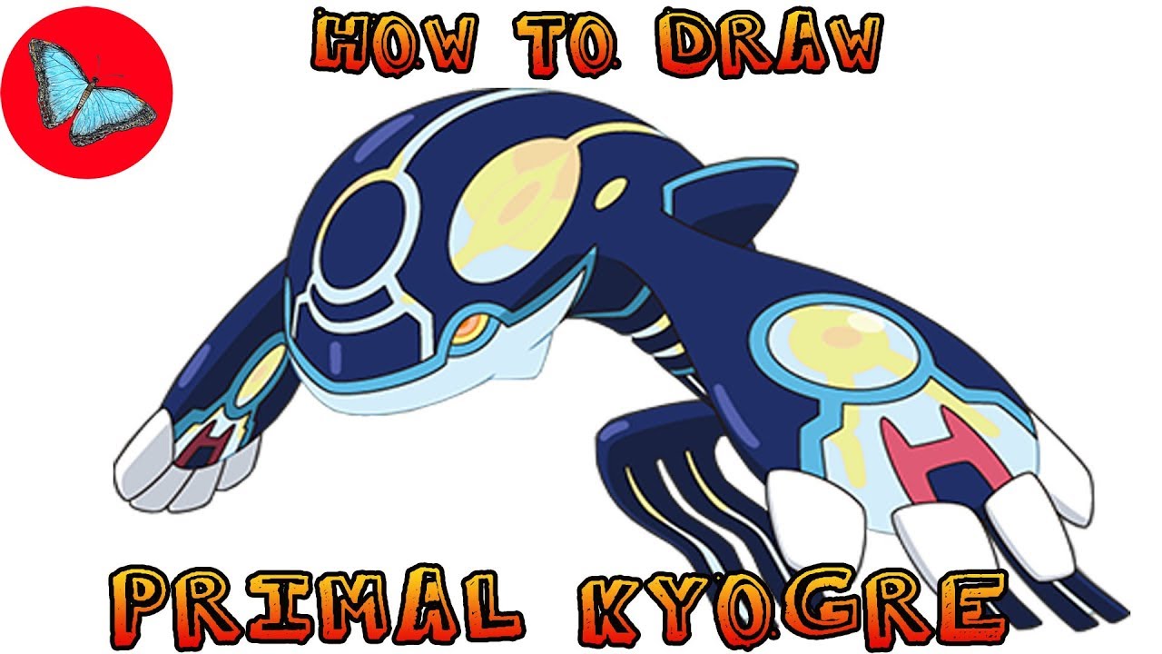How To Draw Pokemon - Primal Kyogre | Drawing Animals