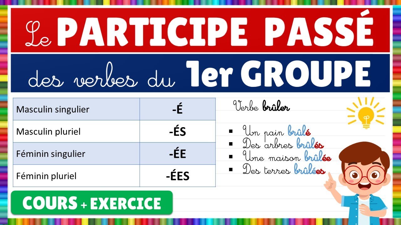 Conjugaison : le participe passé des verbes du 1er groupe