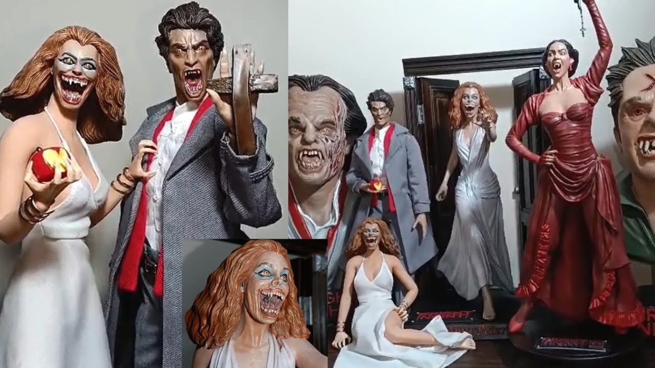 Jerry Dandridge & Amy Peterson 1985 Fright Night 1/6 Figure 100% Exclusive and Amy Statue DX 12 Inch
