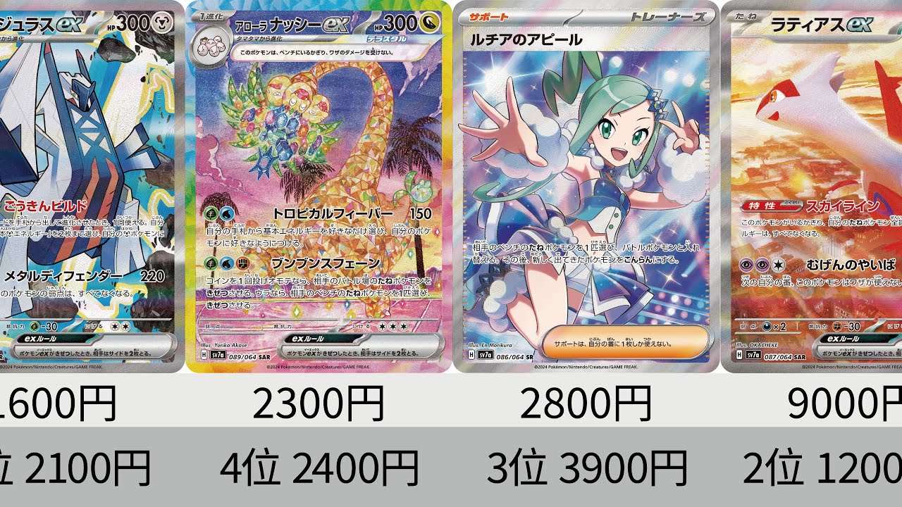 【ポケカ】ルチアめちゃくちゃ高騰！「楽園ドラゴーナ」最新相場ランキング SR以上全種+α【Pokémon cards】Market price of Paradise Dragona