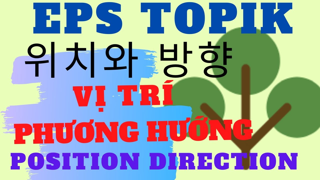 EPS TOPIK listen  Vocabulary 듣기 LESSON 12 위치와 방향 position and direction Vị trí và phương hướng