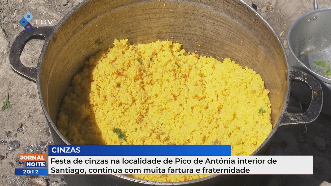 Festa de cinzas na localidade de Pico de Antónia interior de Santiago, continua com muita fartura