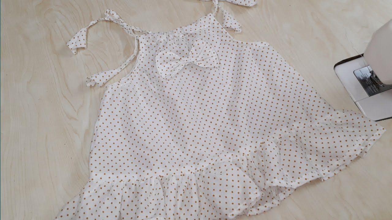 2-3year baby frock cutting and stitching | Designer baby frock cutting and stitching | Diy babydress
