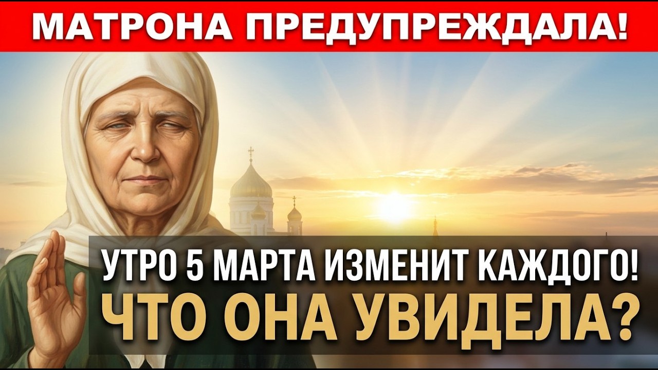 Матрона Московская ПРЕДУПРЕЖДАЛА! НЕ ЕШЬ пищу утром 5 марта 26! Иначе случится СТРАШНОЕ!