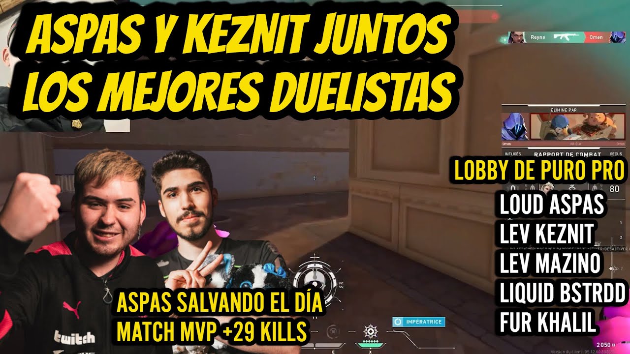ASPAS LE SALVA LA RANKED A KEZNIT Y MAZINO | LOBBY DE FULL PROFESIONALES | INCREIBLE ACE DE ASPAS |