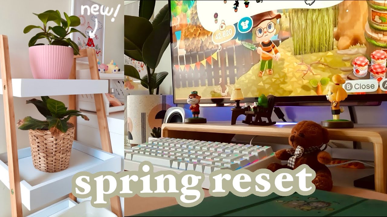 cozy reset vlog🌾cleaning & organizing my space, new plant & packing area ✨