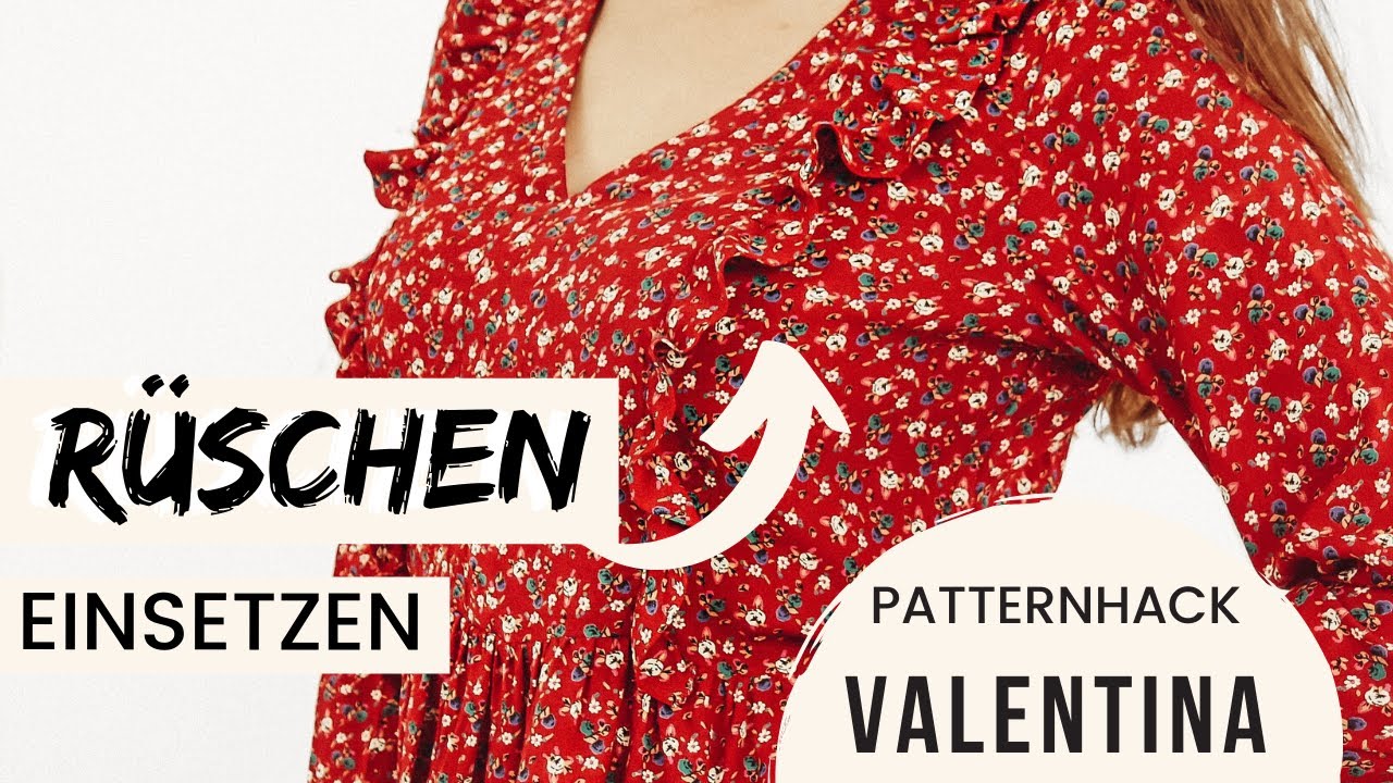 Rüschen an Schulter nähen - Patternhack Valentina - Rüschen nähen