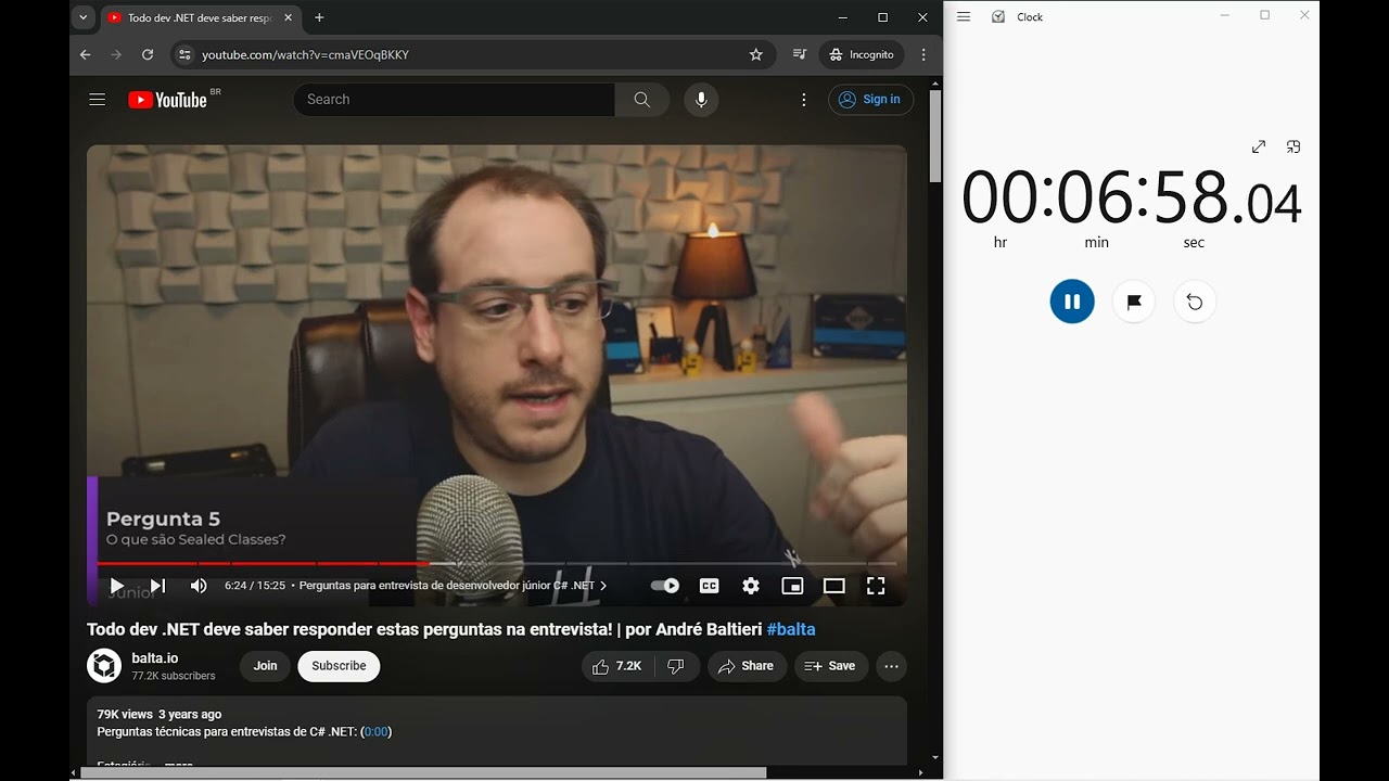 Respondendo às perguntas de uma entrevista C# .NET 06/05/2024