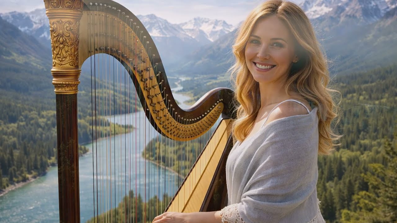 100 Most Beautiful Harp Hymns 💕 Relaxing Christian Music 💕 No Repeats & No Ads