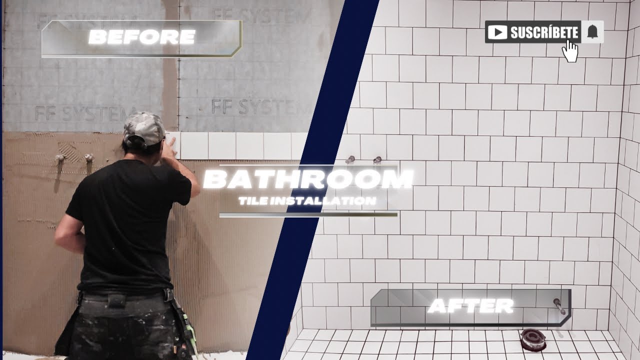 Bathroom Tiling Timelapse | White Matte Tiles 15x15 Wall & 10x10 Floor