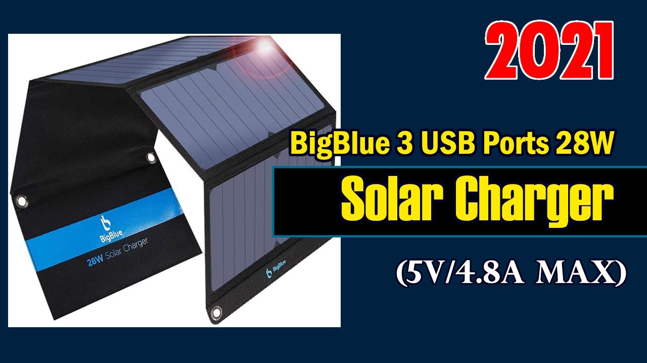 BigBlue 3 USB Ports 28W Solar Charger
