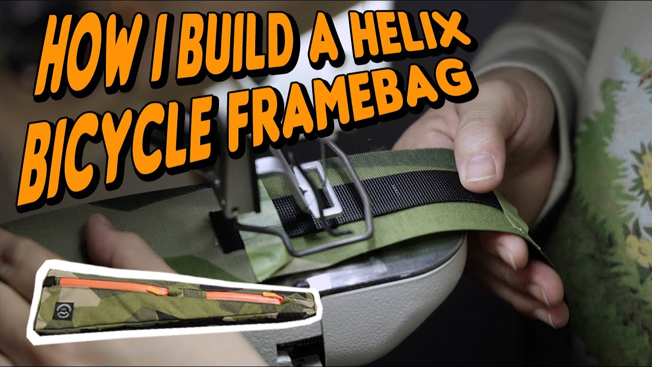 How I build a Helix titanium folding bike frame bag using Swedish Camo Cordura 500D fabric