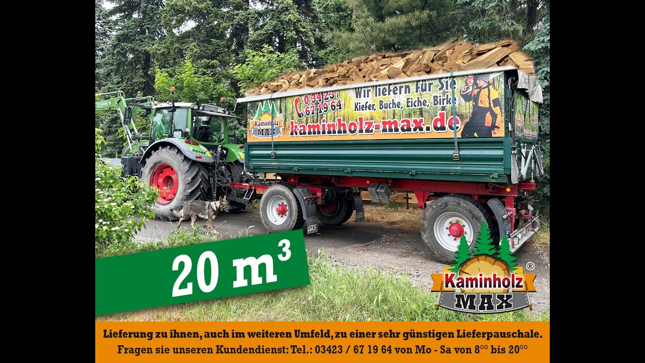 Kiefer zur Nutzung im Holzvergaser Menge - 20 m³ -  Länge 50 cm