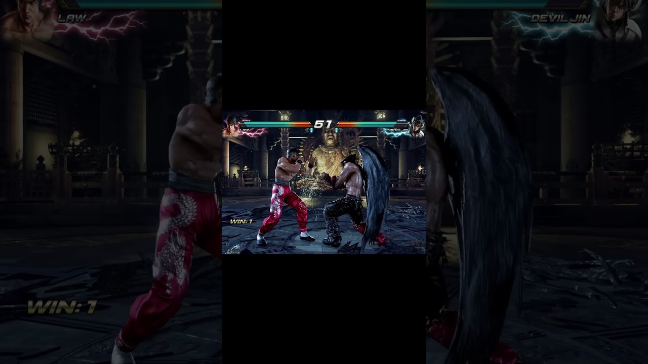 Law vs Devil Jin  #worldtourgames #tekken7 #gameplay #arcade #battle #pc #gaming #shorts #feed #game