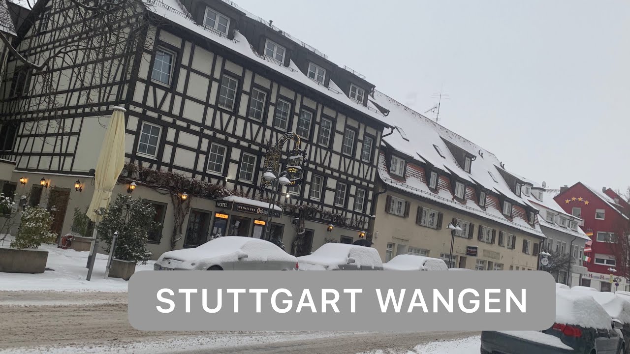 Walking in Germany | Stuttgart Wangen | Snowfall 2021 Winter
