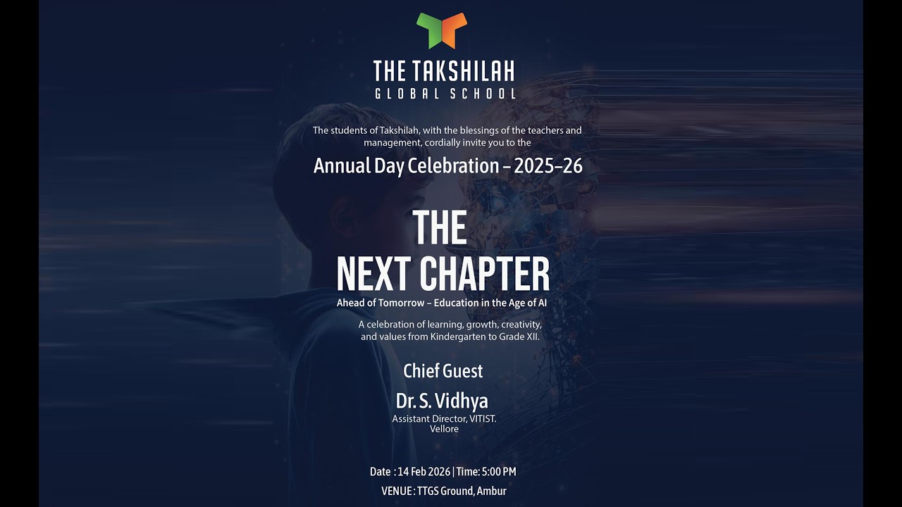 TAKSHILAH GLOBAL SCHOOL, AMBUR,  ANNUAL DAY CELEBRATION 2025 - 2026...   LIVE...
