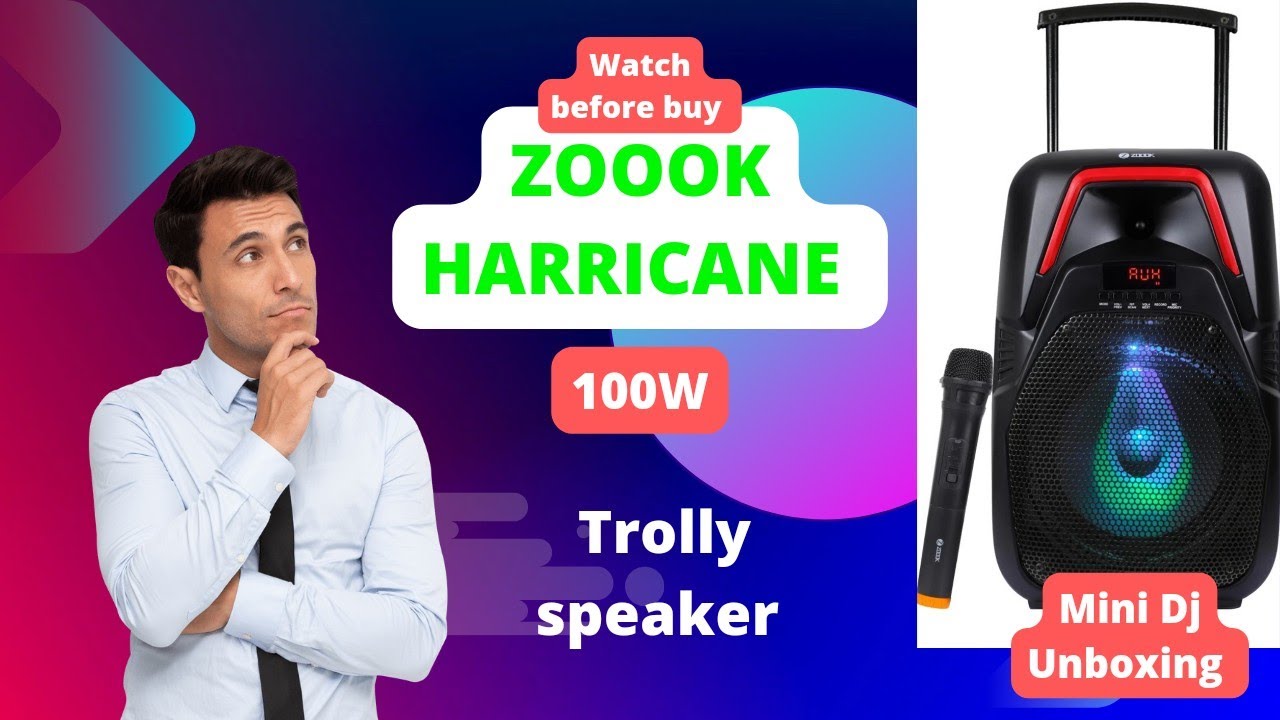 zook hurricane speaker 100 watt | zoook mini dj speaker unboxing