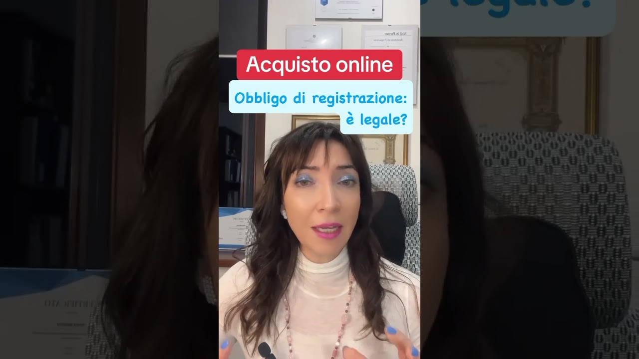 Acquisti online e obbligo di registrazione: è legale? #perte #neiperte #lawyer #seguimi #crescita