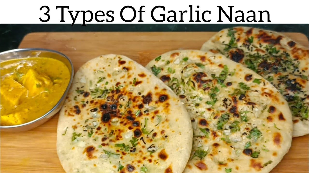 3 Types of Naan Recipe at Home | Butter, Garlic, Cheese | No Tandoor Needed | try now!!😋