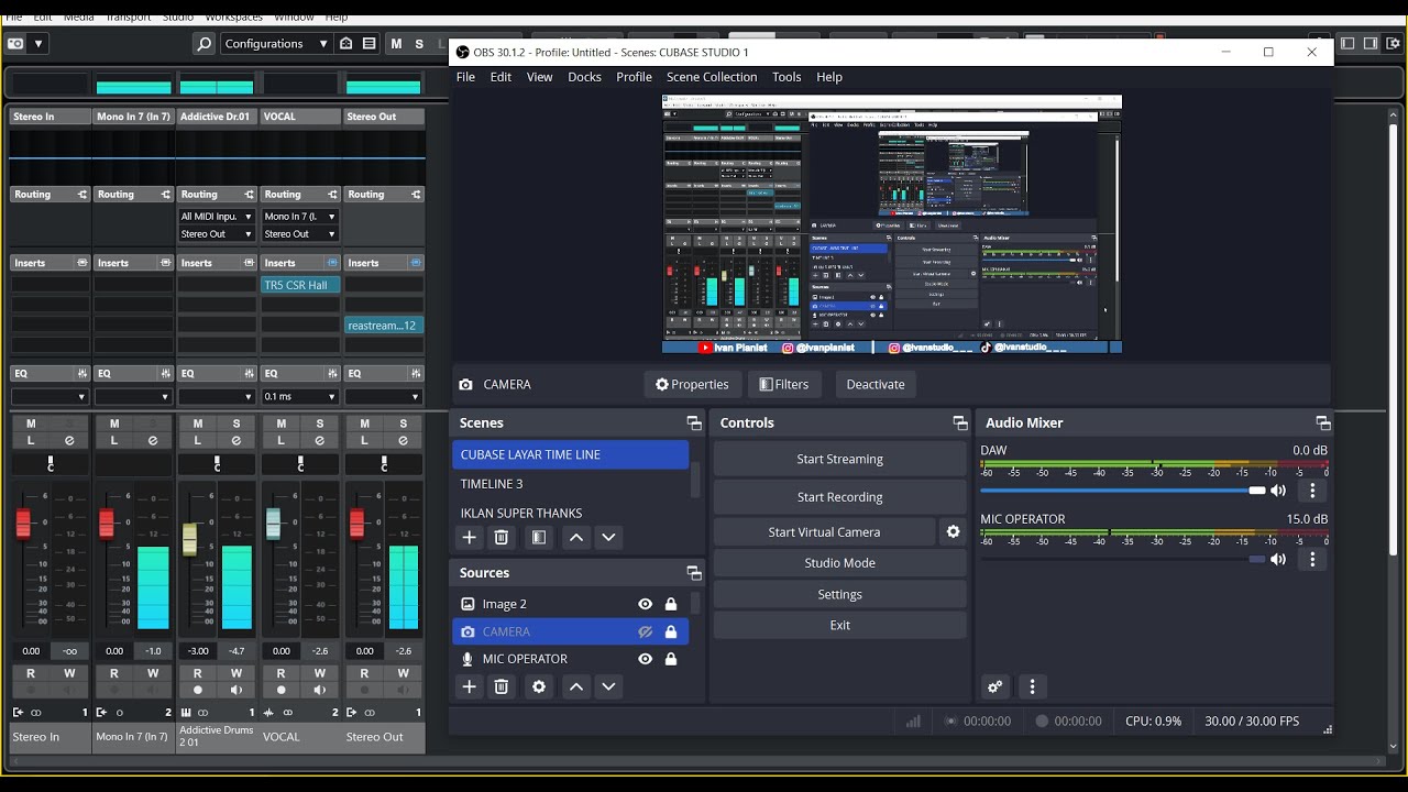 ROUTING AUDIO LIVE STREAMING DARI DAW KE OBS - #IvanStudioWebcam