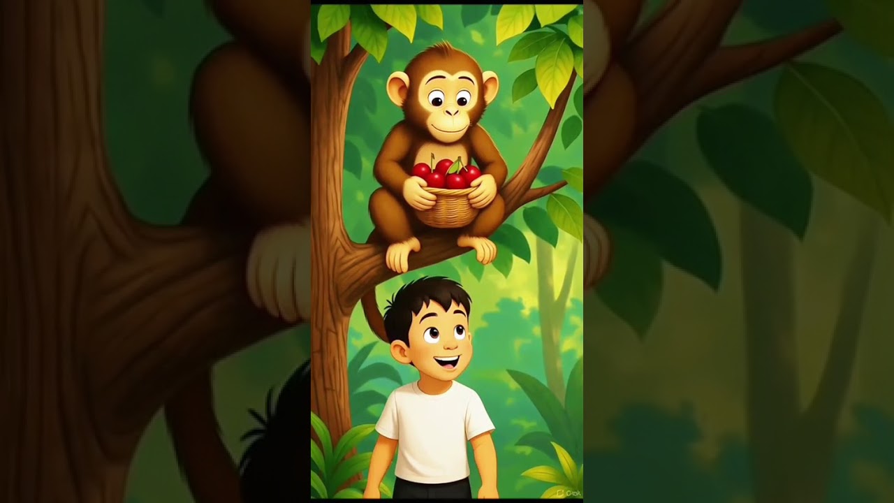 The Boy Plays with a Monkey 