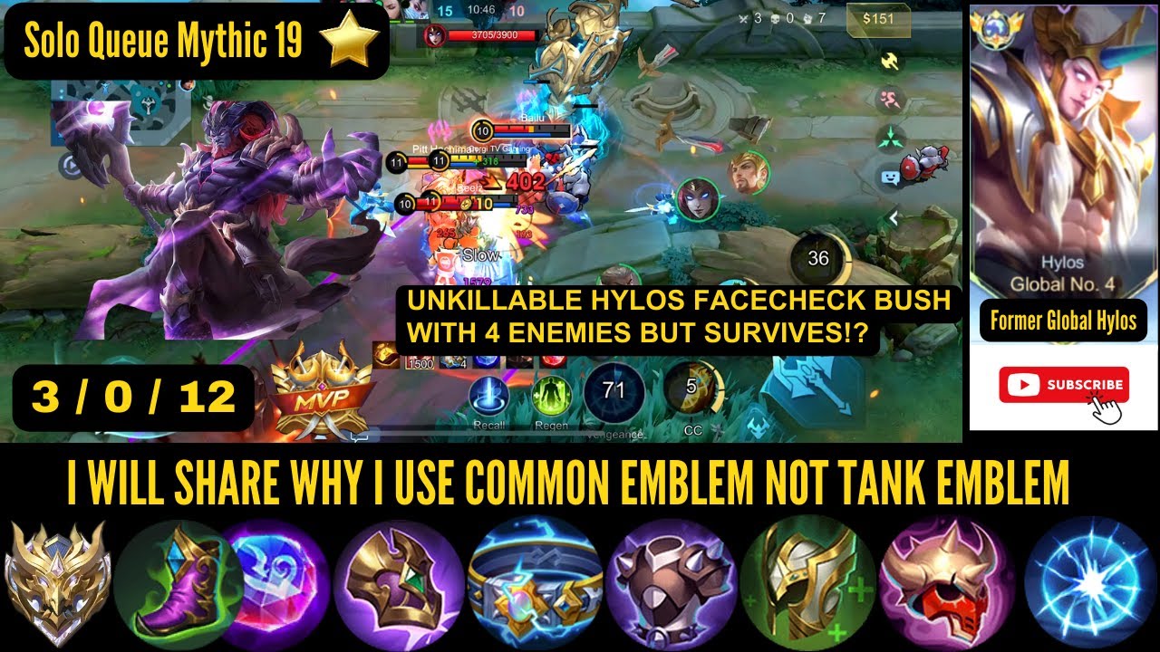 UNKILLABLE HYLOS ROAMER IN SOLO QUEUE SHARES WHY USING COMMON EMBLEM DOES NOT MAKE YOU FEEL SQUISHY