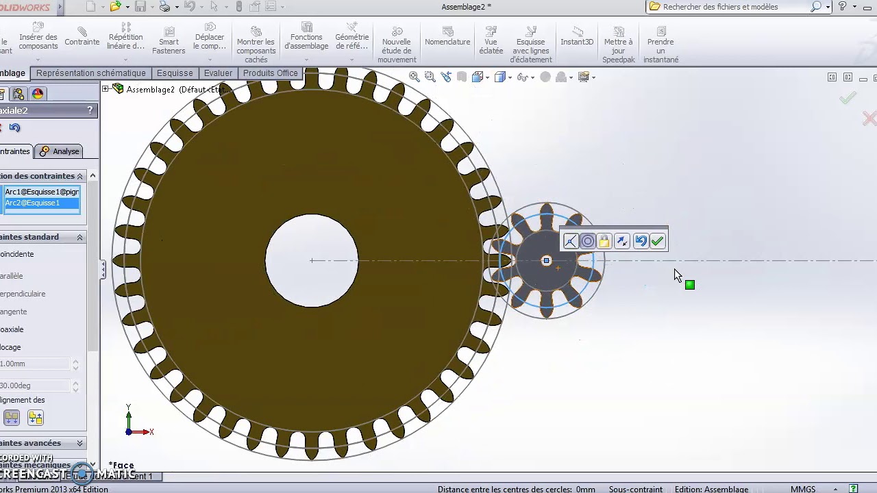 Création d'un engrenage à denture epicycloïdale - Solidworks  -  partie 3