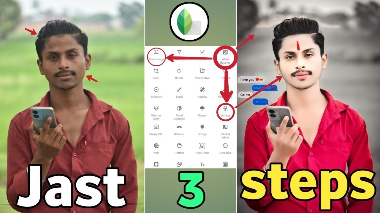 Snapseed - Jast 3 Steps Dark and blur Effect Editing 🔥 || Snapseed photo Editing || New Trick 2026