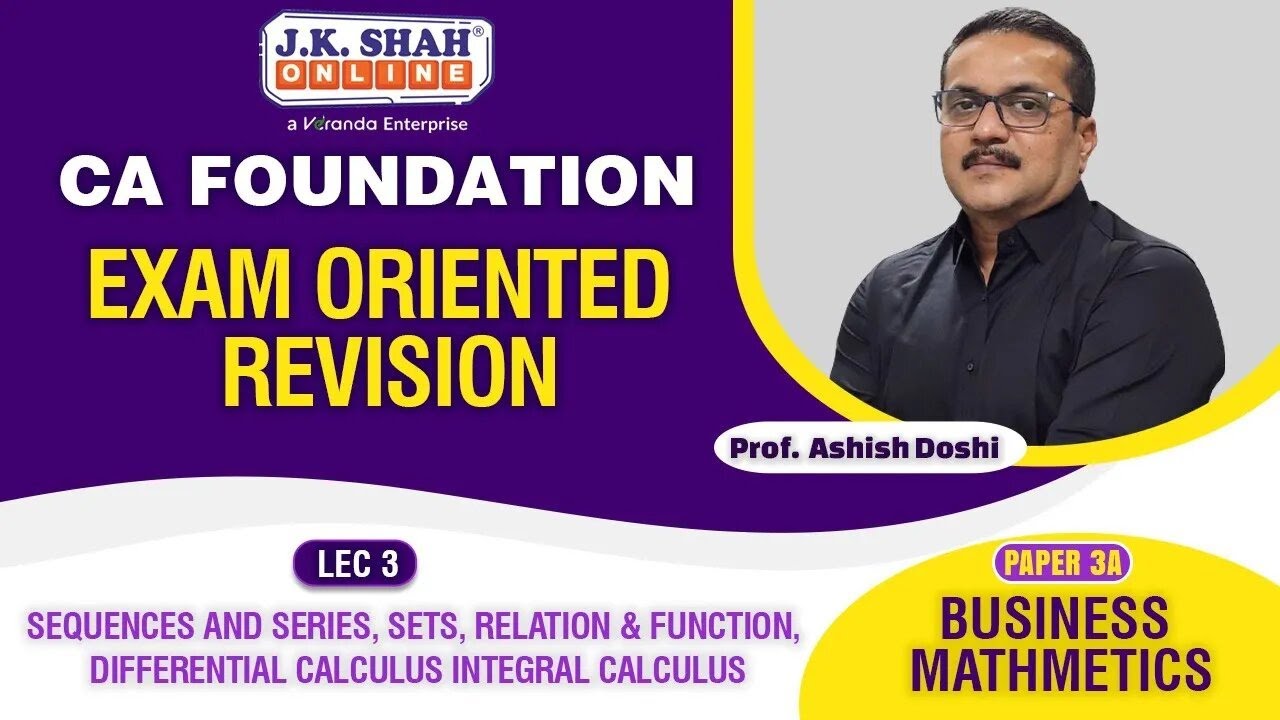 Sequences and Series, Sets, Relation and Function, Diffenential Calculus, Integral calculus