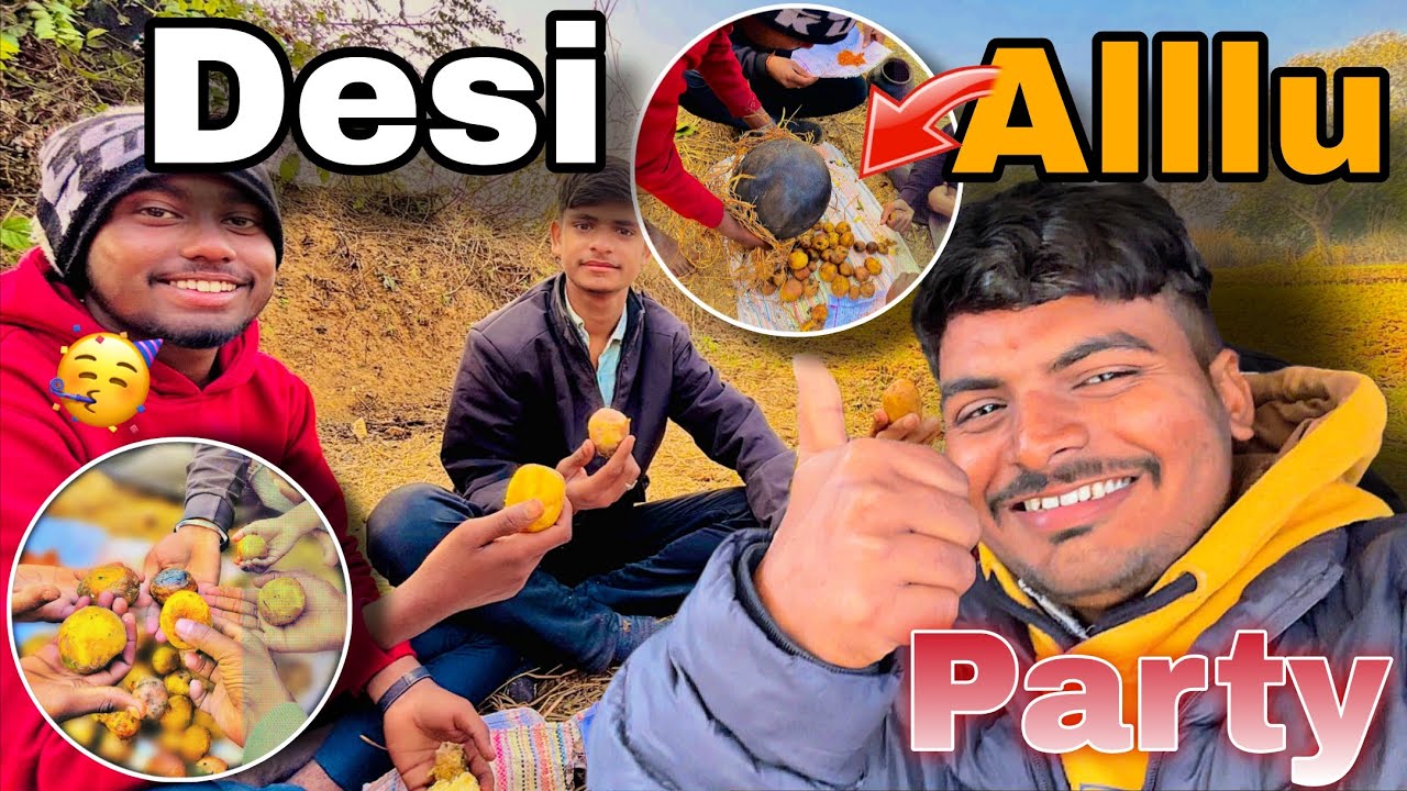 Desi Allu Party 😋🔥 | Gaon Style Masti #desivlog #gaonkilife @RohitYadav-J1 #desi 