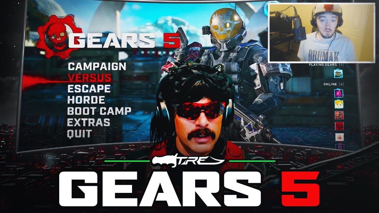 Reacting to Dr. Disrespect's First Ranked Game on GEARS 5 (Gears 5 Versus Multiplayer Gameplay)