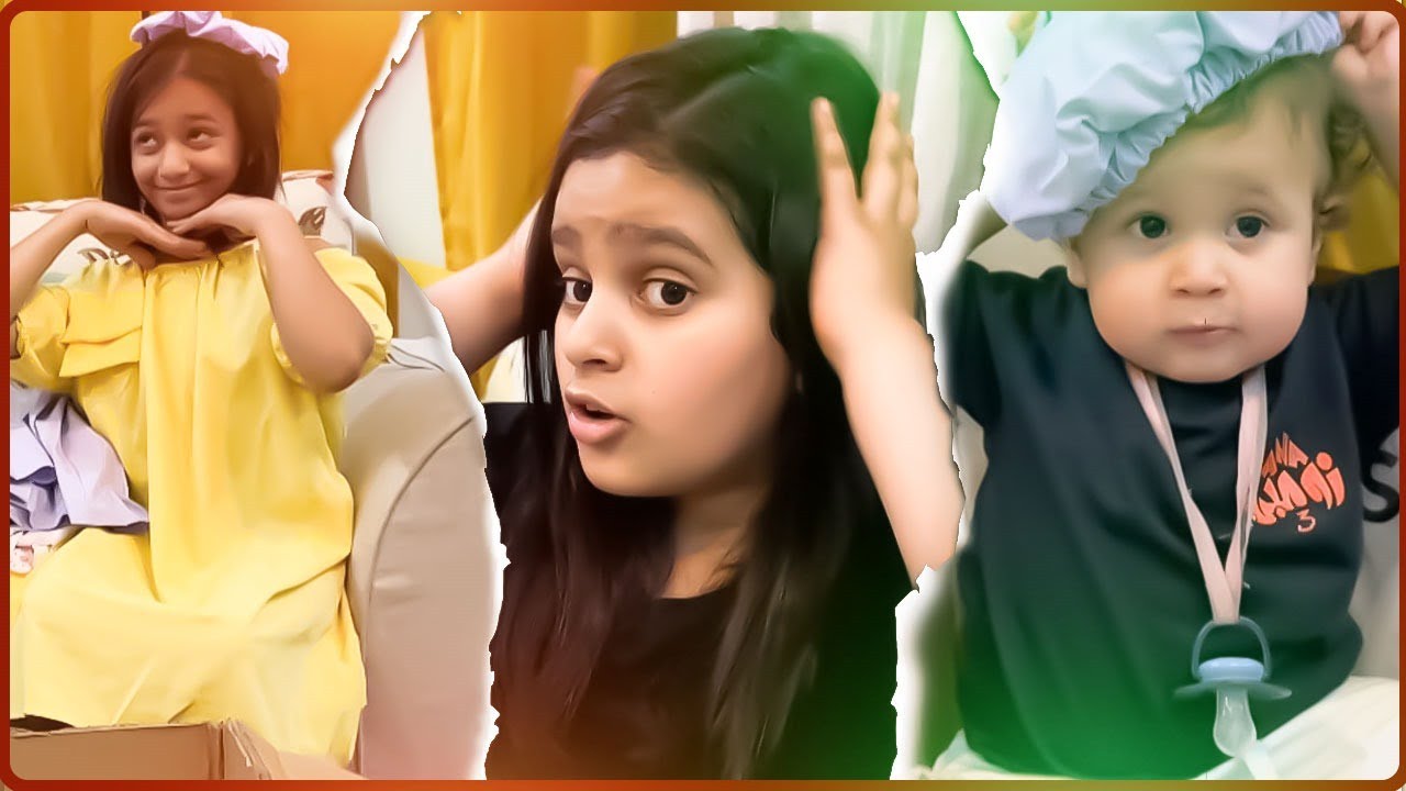 منى توهقت بملابس توته وحور وازعجهم حسون 😂