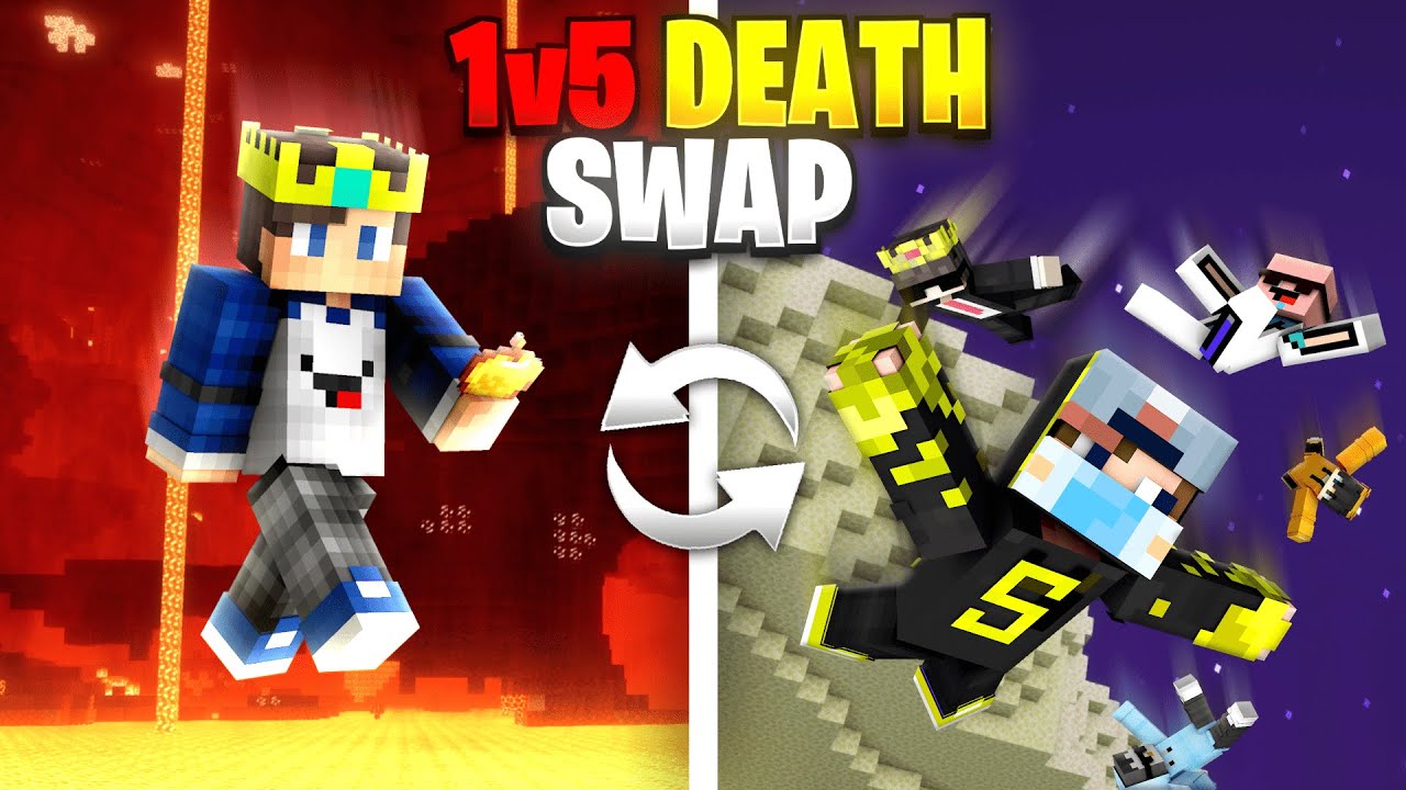 1 V 5 Minecraft Death Swap Challenge