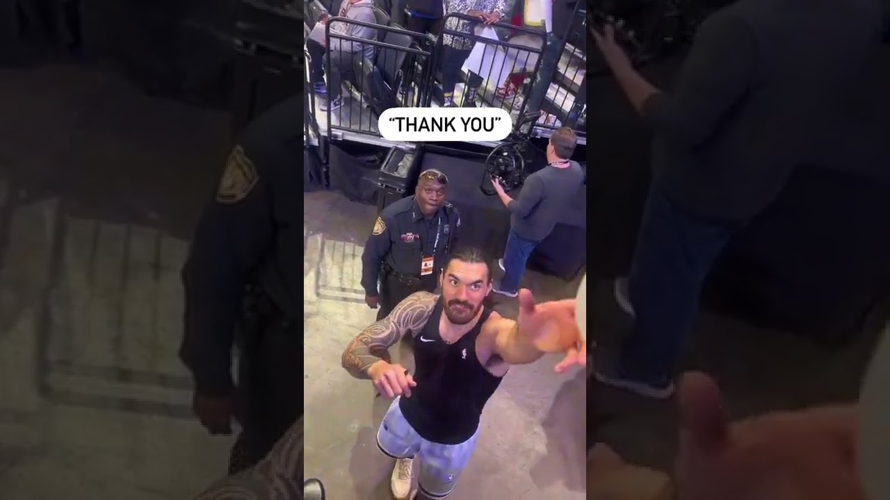 Steven Adams teaching kids manners 😂❤️
