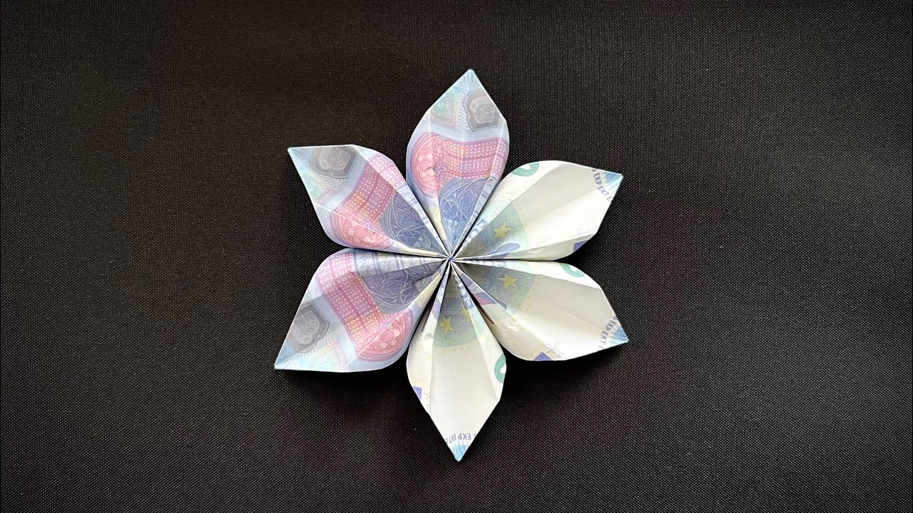 Geldscheine falten für Geldgeschenke 🌻 Blume 🌸 einfach Geld falten zum Geburtstag & Hochzeit